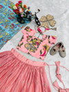 OC 226 Heavy Chinon With Soft Printed Work With Dori Kids Wear Girls Lahenga With Choli Dupatta Online Wholesale